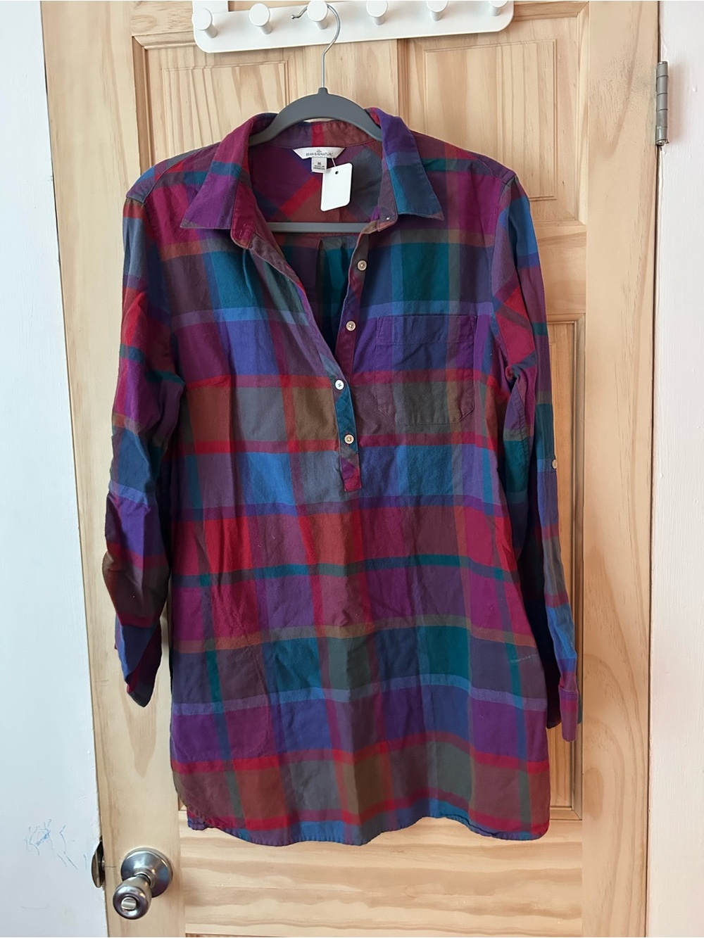 Plaid Button-down LL Bean Tunic